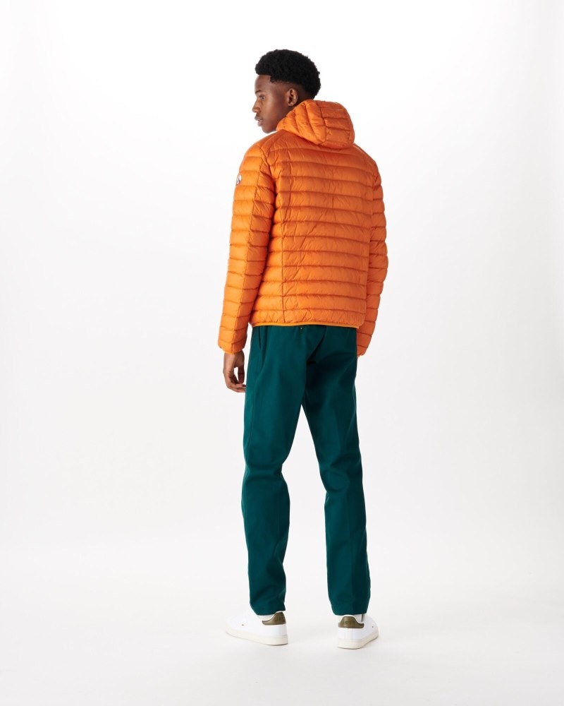 Orange JOTT Nico Lightweight Hooded Men's Down Jackets | BBD-9997