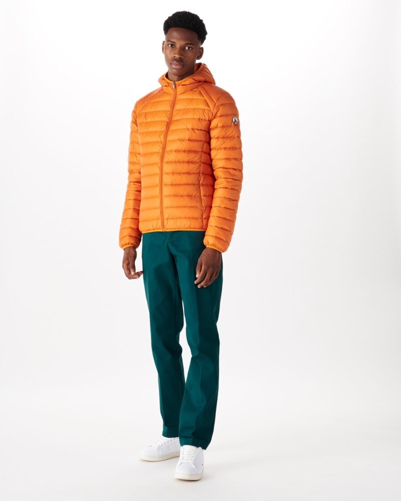 Orange JOTT Nico Lightweight Hooded Men's Down Jackets | BBD-9997