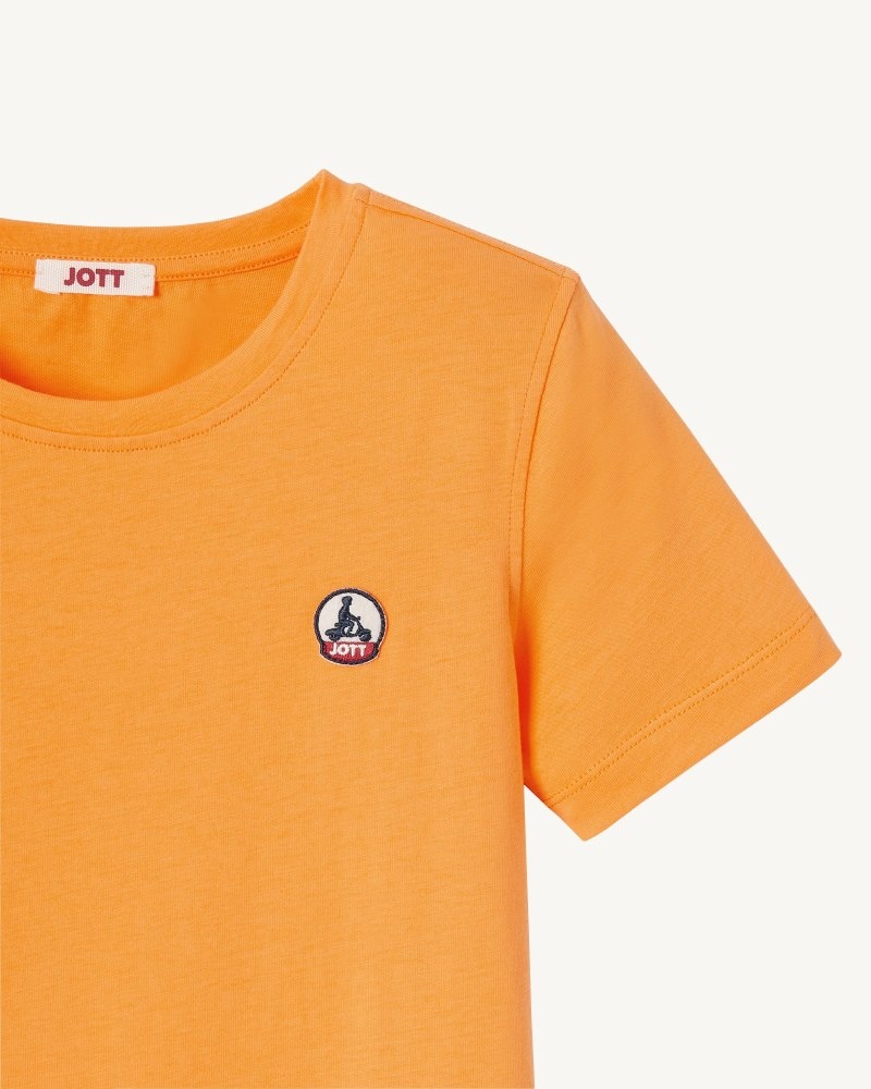 Orange JOTT Rio Round Neck Cotton Kids' T Shirts | PXG-9848