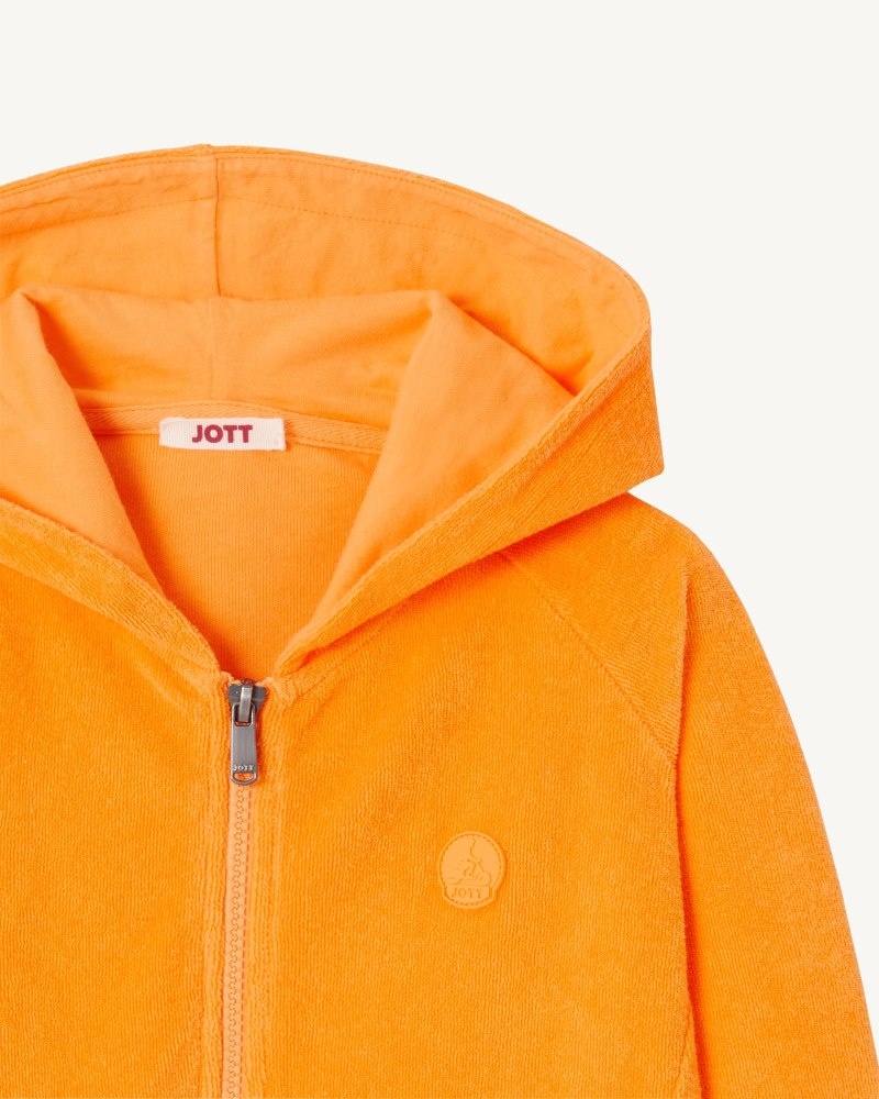 Orange JOTT Volta Cotton Terry Zipped Kids' Jackets | LQV-0881