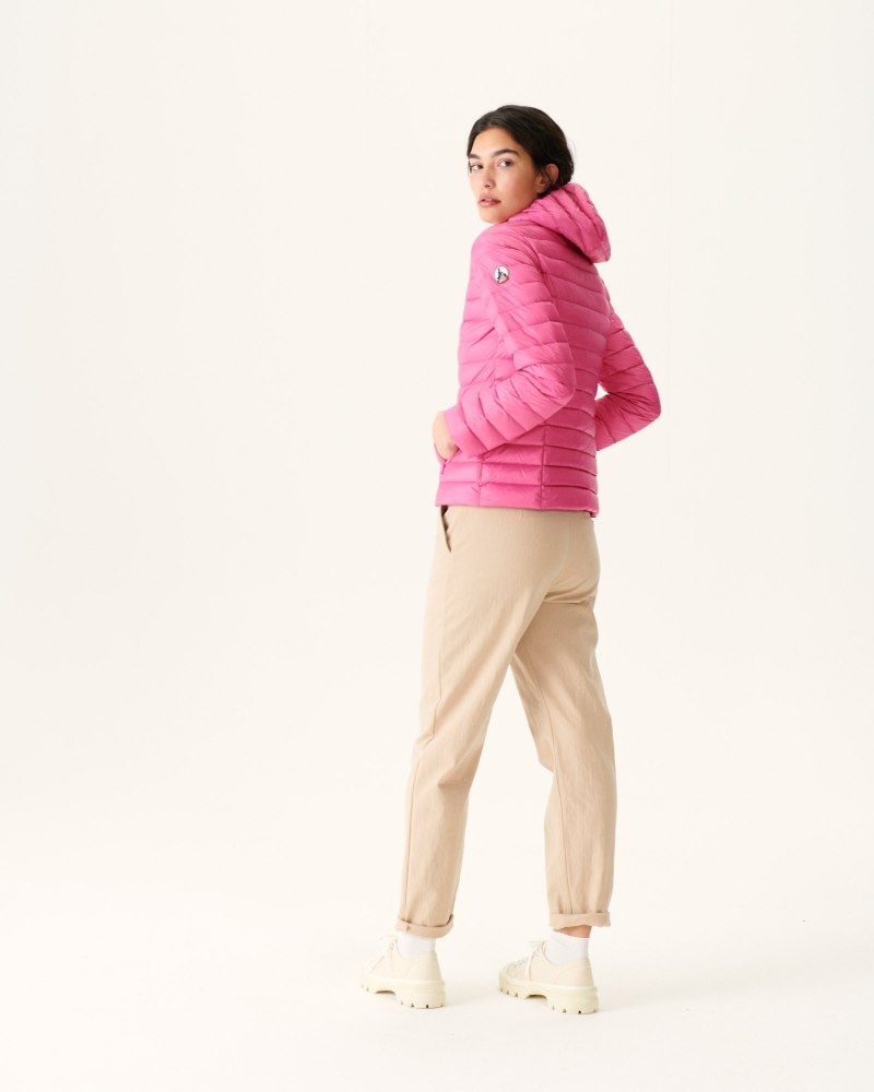 Pink JOTT Cloe Light Hooded Women's Down Jackets | ZDG-0913