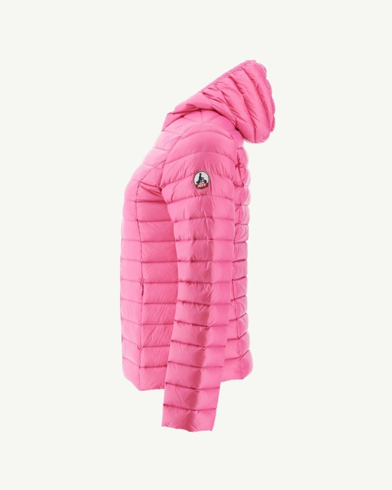 Pink JOTT Cloe Light Hooded Women's Down Jackets | ZDG-0913