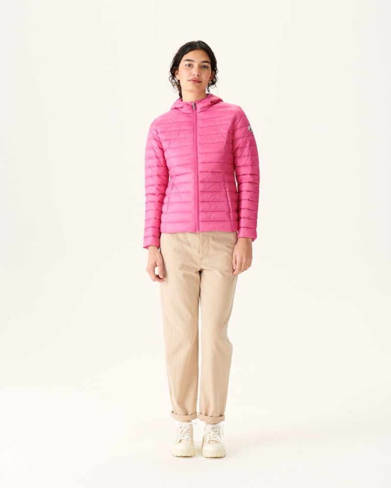 Pink JOTT Cloe Light Hooded Women's Down Jackets | ZDG-0913