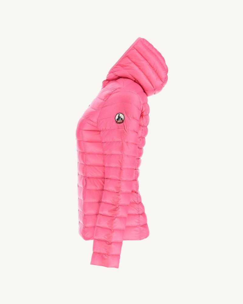 Pink JOTT Cloe Lightweight Hooded Women's Down Jackets | LKT-6688