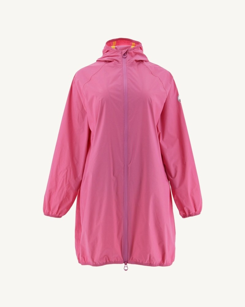 Pink JOTT Copenhagen Long Hooded Women's Jackets | LDY-0158