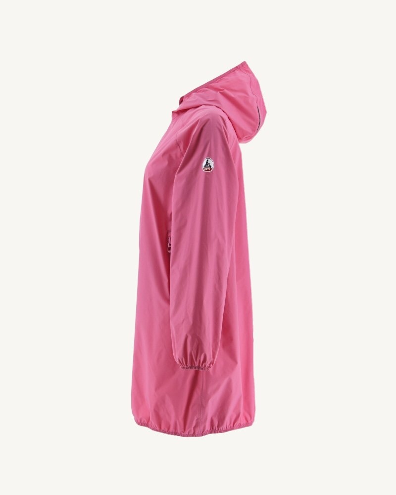 Pink JOTT Copenhagen Long Hooded Women's Jackets | LDY-0158