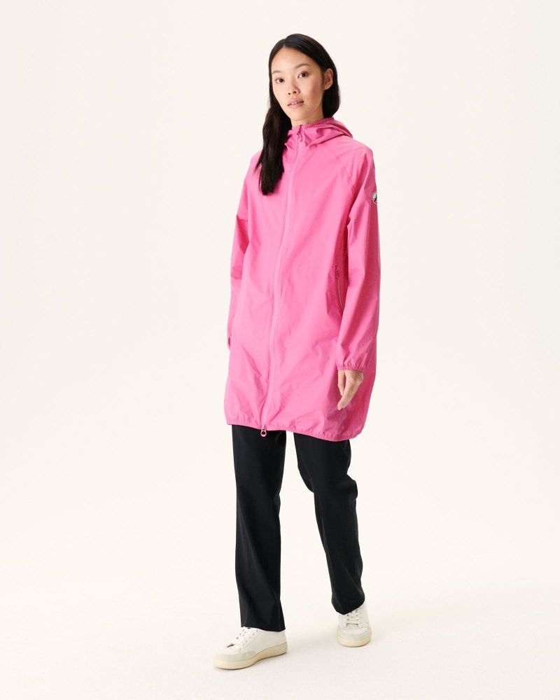 Pink JOTT Copenhagen Long Hooded Women's Jackets | LDY-0158