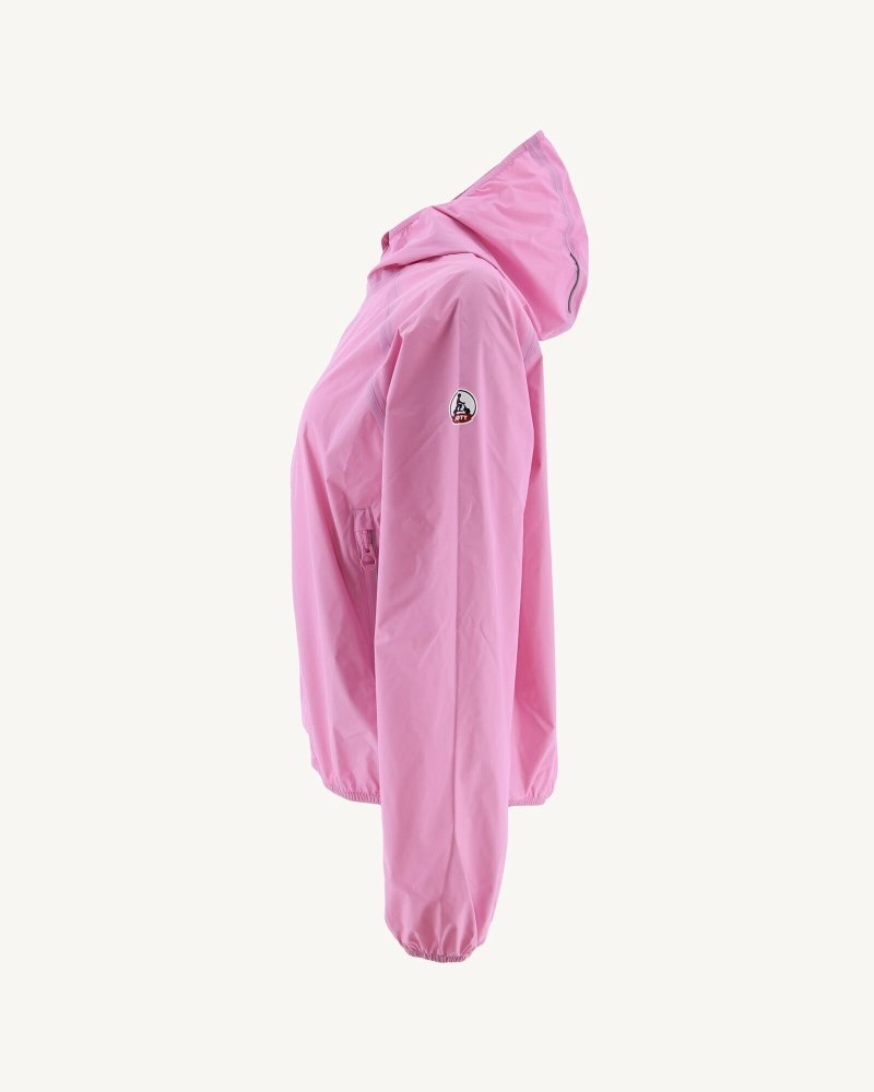 Pink JOTT Hooded Pastel Singapore Women's Rain Coats | IKM-4706