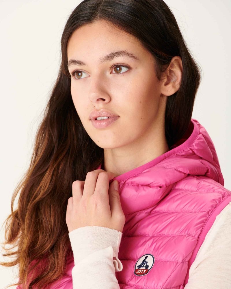 Pink JOTT Mali Light Sleeveless Women's Down Jackets | FJQ-4236