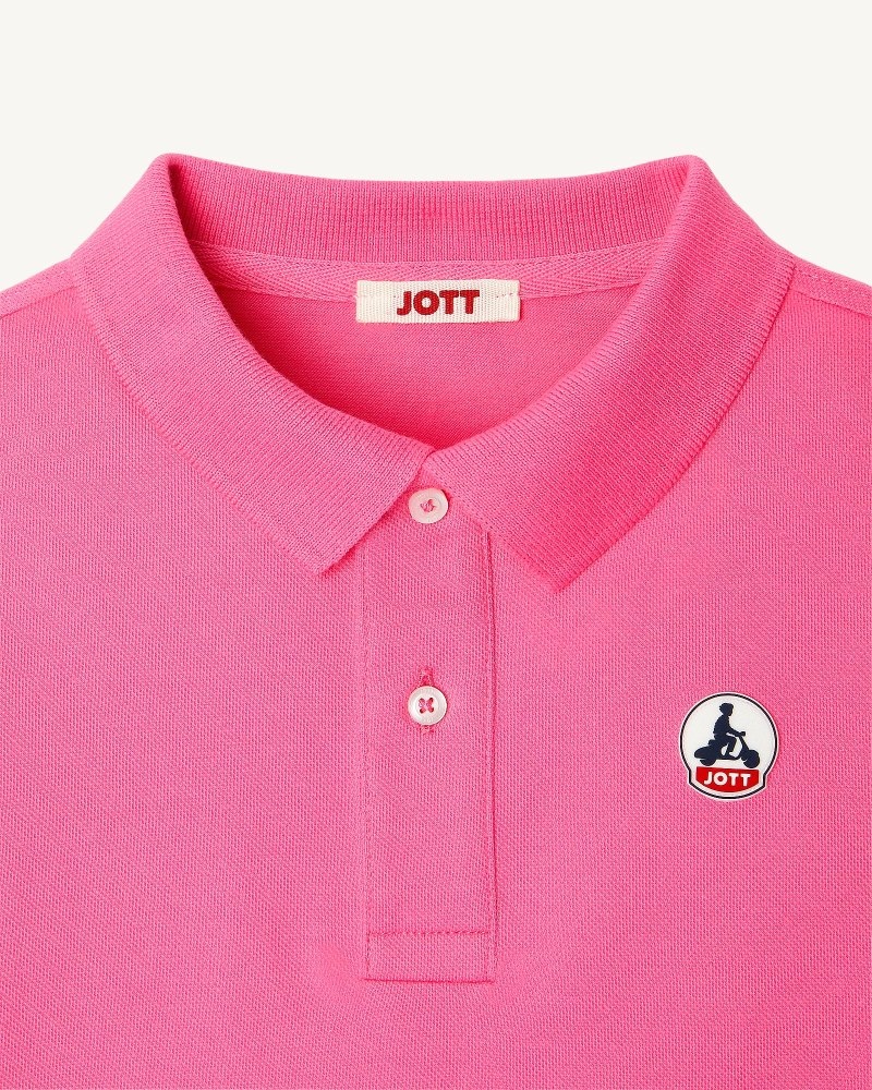 Pink JOTT Salvador Kids' Polo Shirts | ZUM-2842