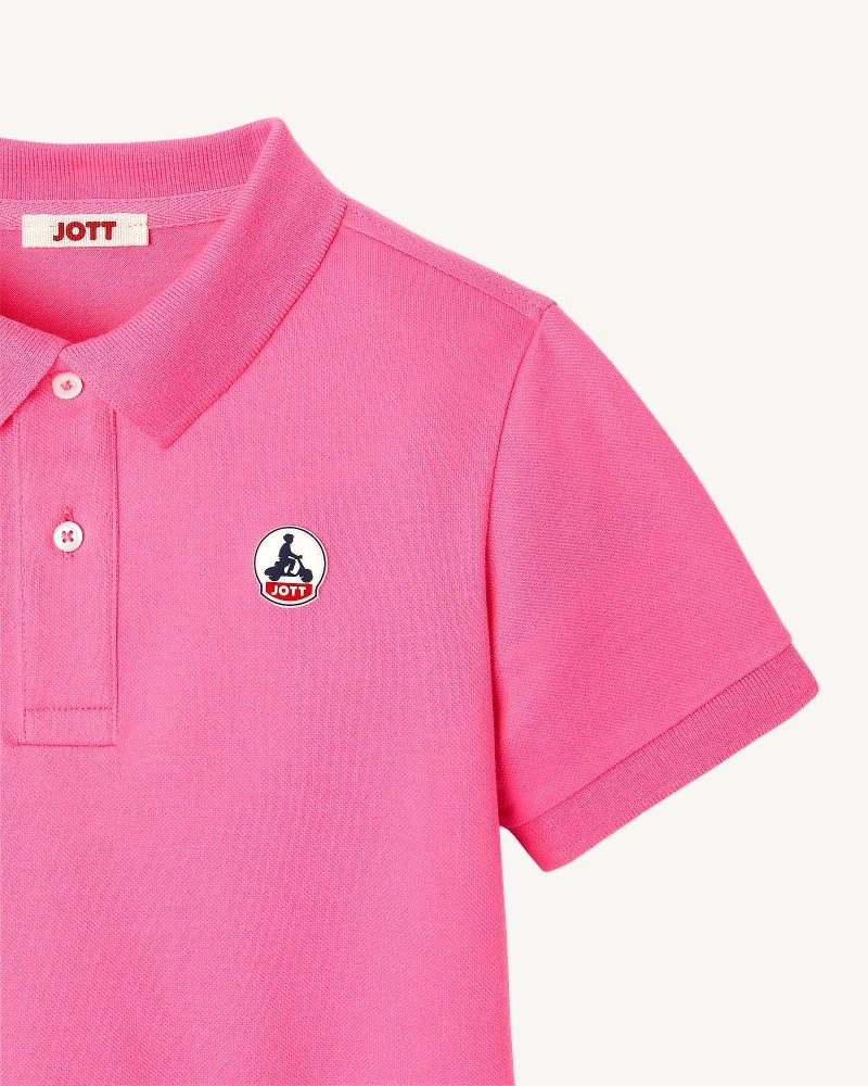 Pink JOTT Salvador Kids' Polo Shirts | ZUM-2842