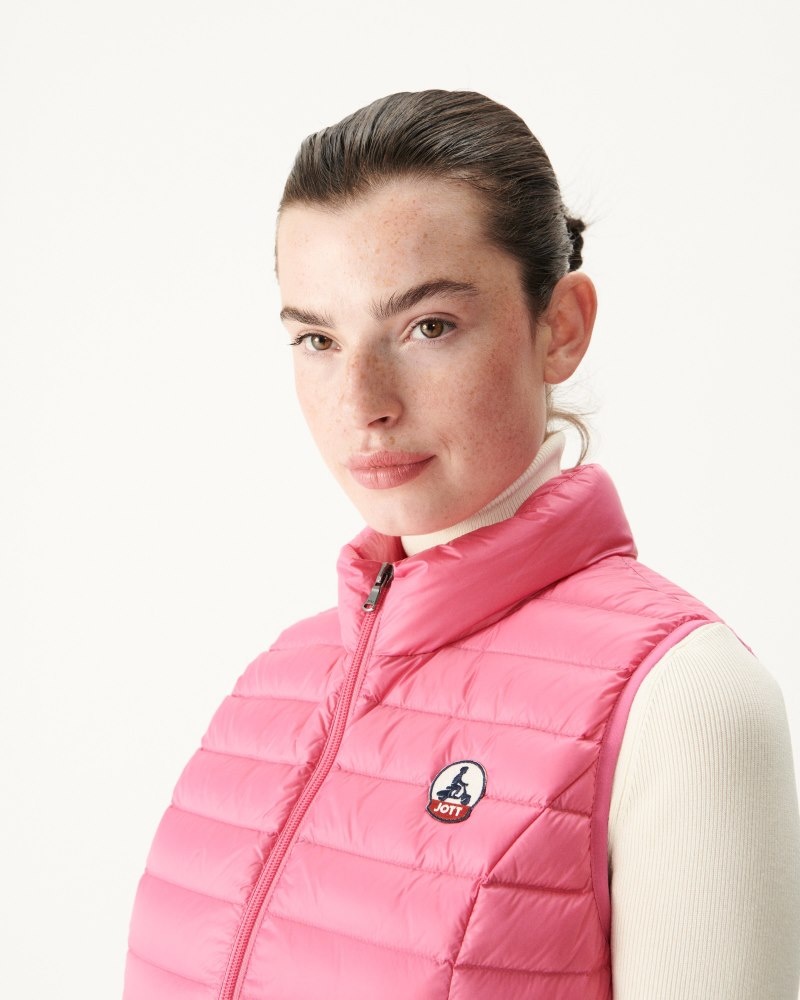 Pink JOTT Seda Lightweight Sleeveless Women's Down Jackets | DJG-3505