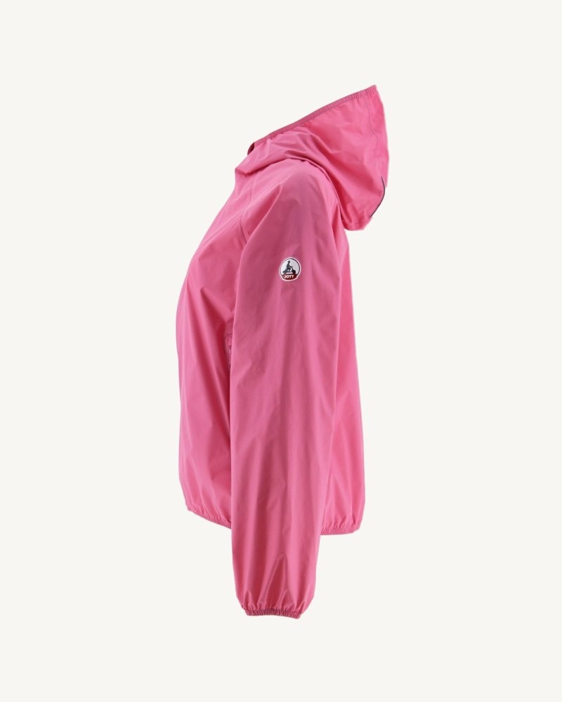 Pink JOTT Singapore Packable Waterproof Women's Jackets | OEF-1383