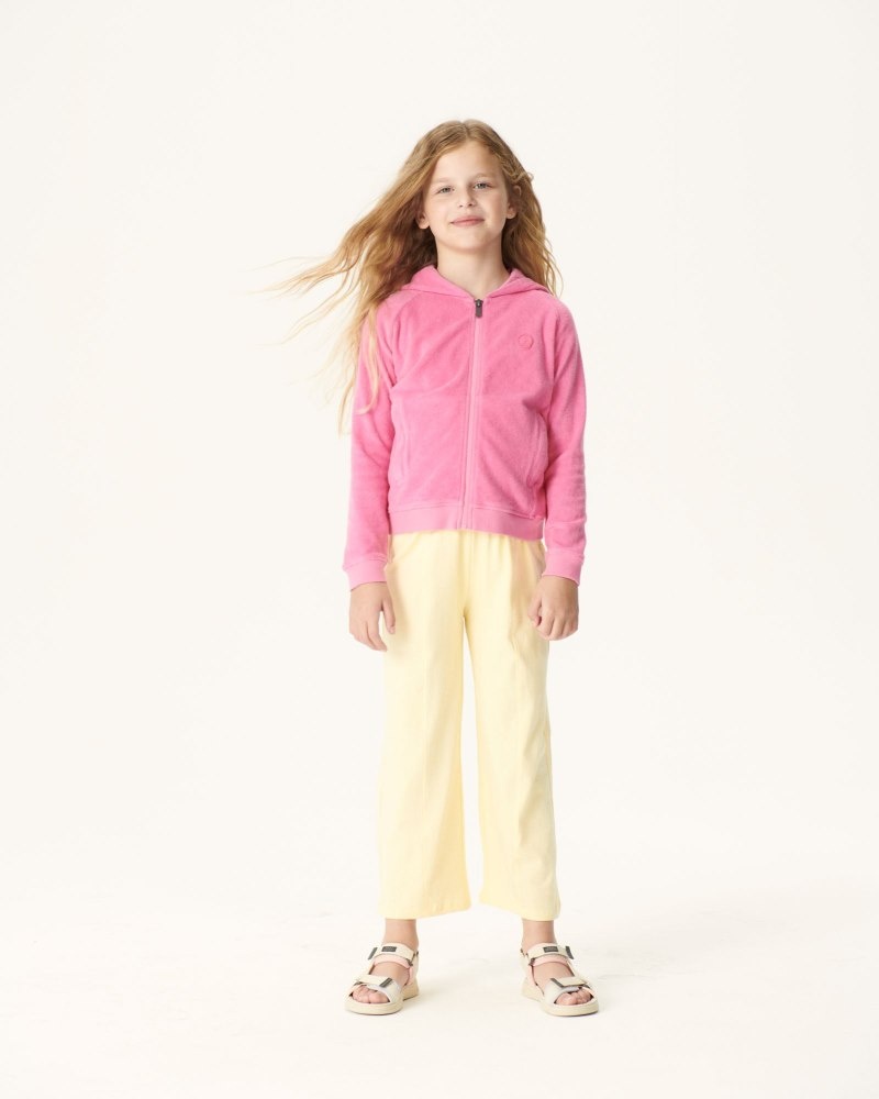 Pink JOTT Volta Cotton Terry Zipped Kids' Jackets | IWI-8683