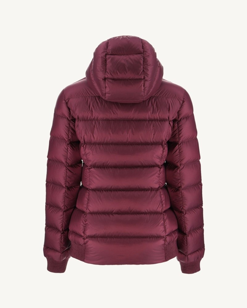 Purple JOTT Celine Eggplant Hooded Women's Puffer Jackets | PUD-5669