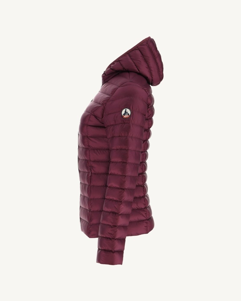 Purple JOTT Cloe Lightweight Hooded Women's Down Jackets | AGZ-4342