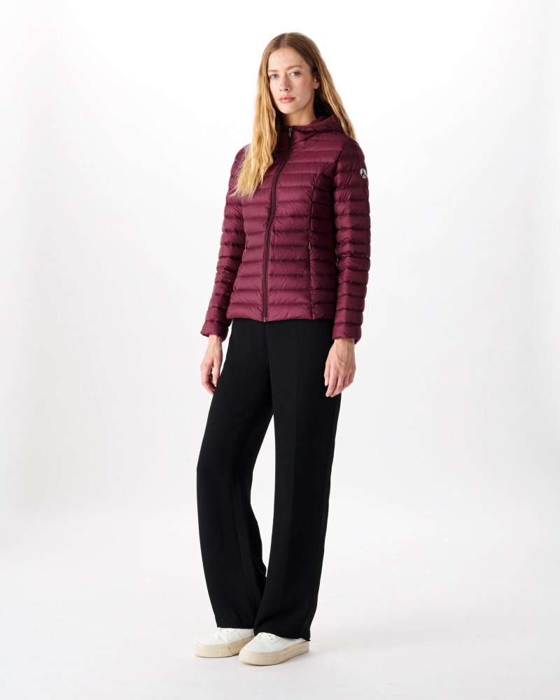 Purple JOTT Cloe Lightweight Hooded Women's Down Jackets | AGZ-4342