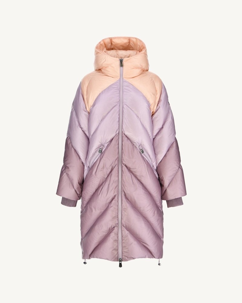 Purple JOTT Comet Grand Cold Long Hooded Women\'s Puffer Jackets | CUU-7197