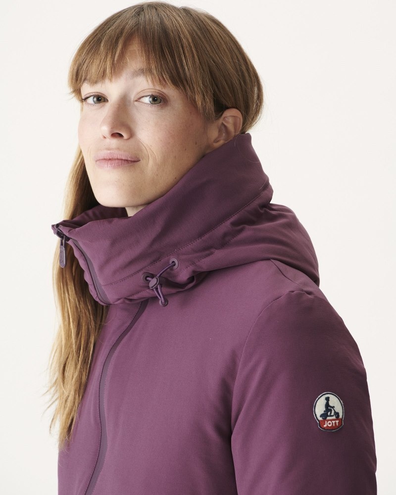 Purple JOTT Siberian Hooded Women's Puffer Jackets | OCM-2302