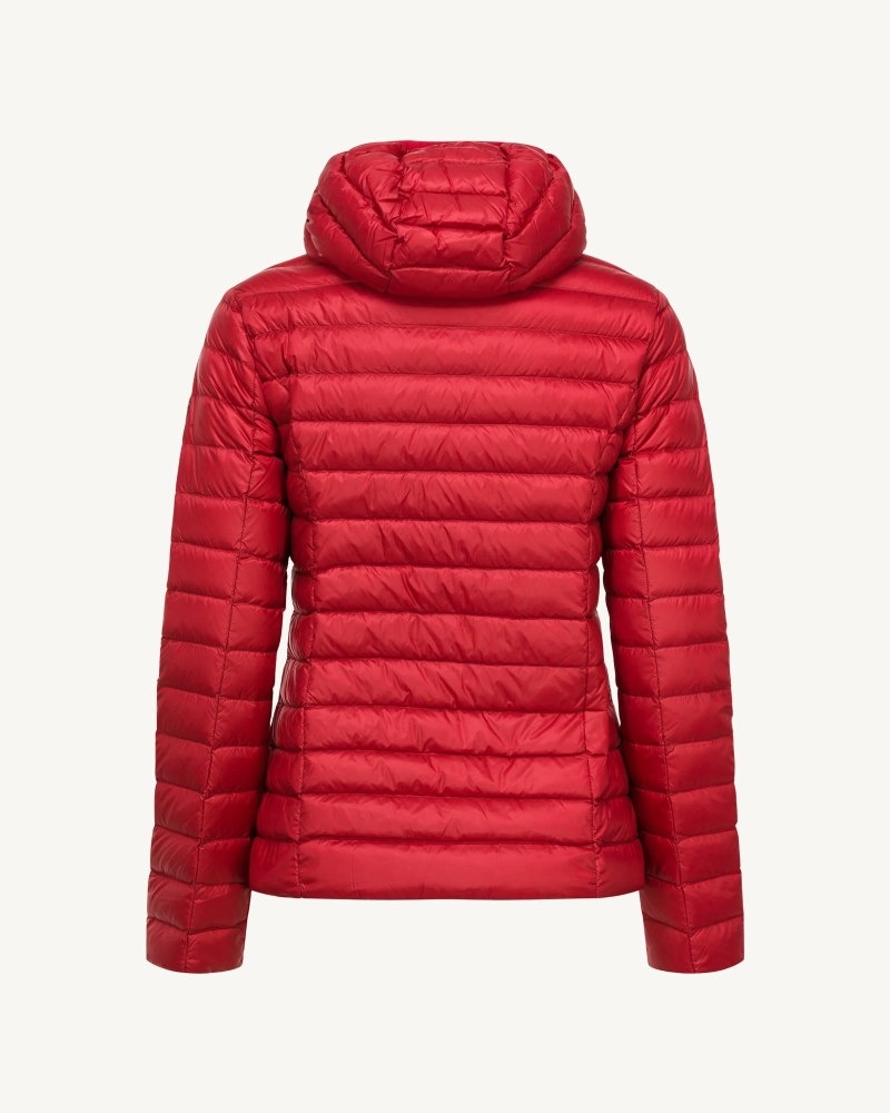 Red JOTT Cloe Light Hooded Women's Puffer Jackets | ZNU-7827