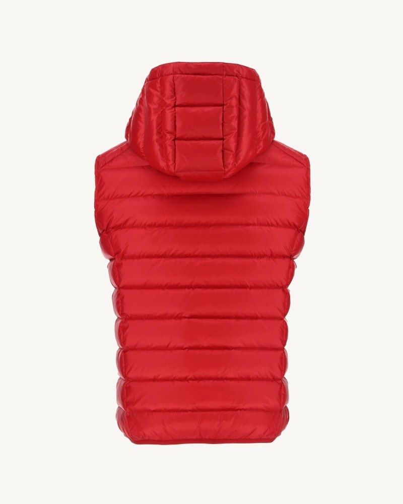 Red JOTT Grand Cold Sleeveless Men's Down Jackets | LVL-3843