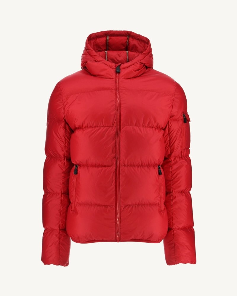 Red JOTT Java Great Cold Hooded Men's Down Jackets | GKI-5988