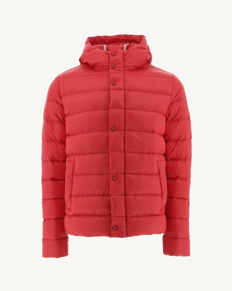 Red JOTT Jorge Hooded Men's Puffer Jackets | SGS-3417