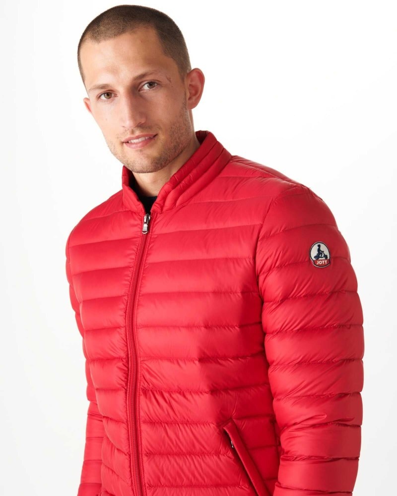 Red JOTT Light Men's Down Jackets | TLF-0020