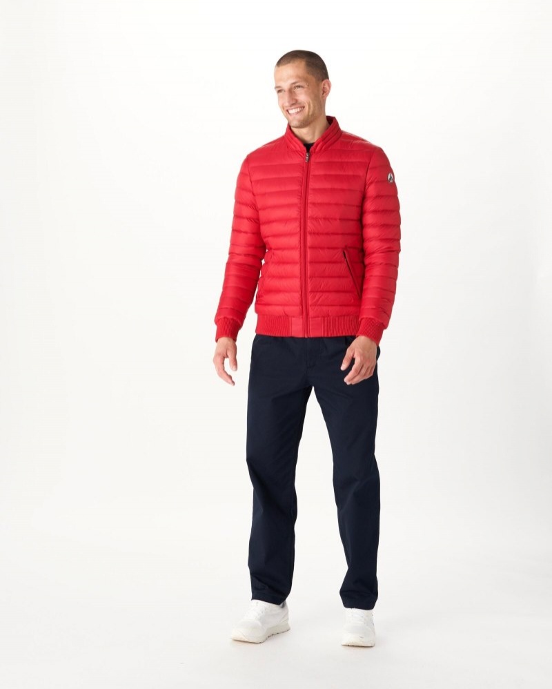 Red JOTT Light Men's Down Jackets | TLF-0020