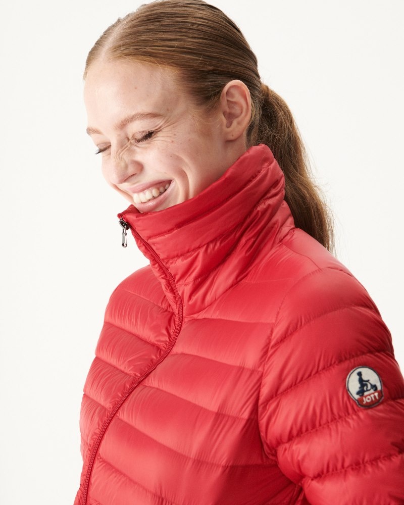 Red JOTT Louisa Lightweight Women's Padded Jackets | QPD-8343