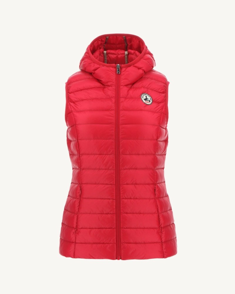 Red JOTT Mali Light Sleeveless Women's Padded Jackets | EZC-8326