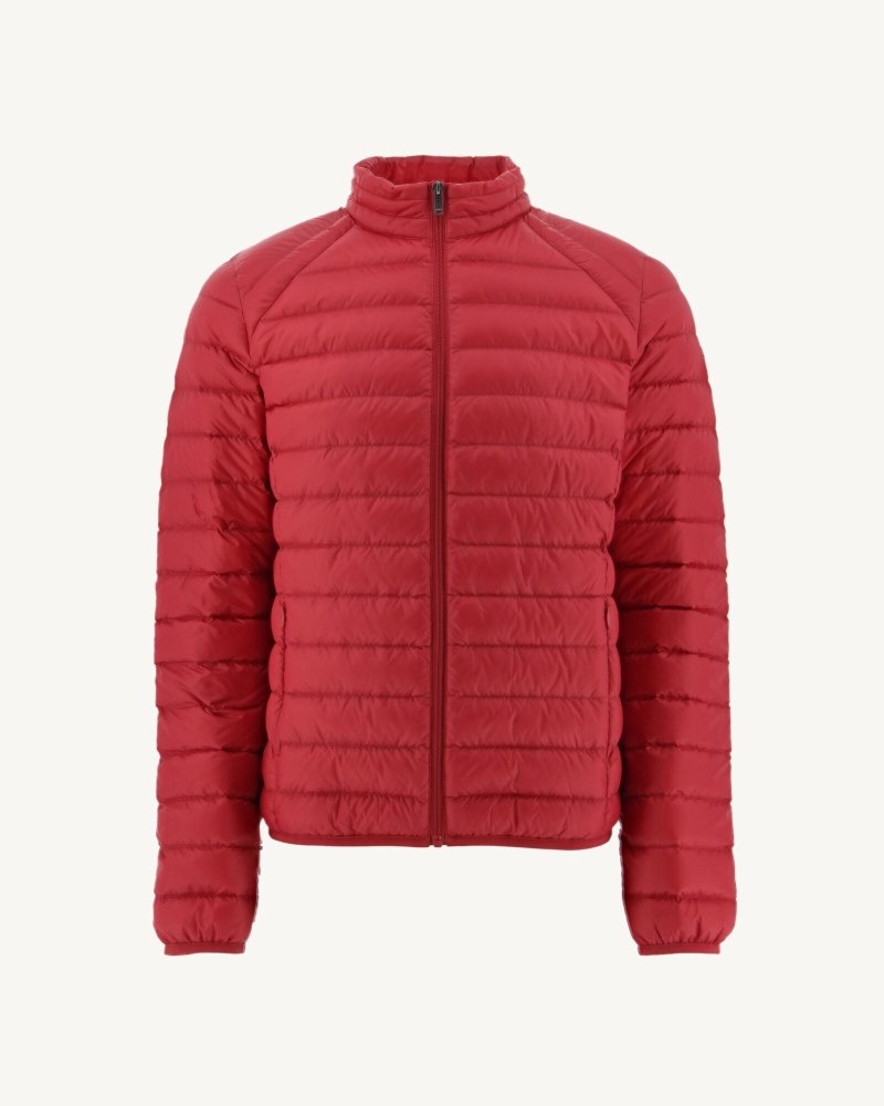 Red JOTT Matt Lightweight Men's Padded Jackets | FHJ-2129