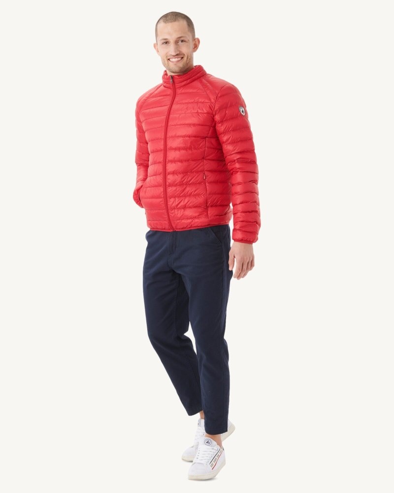 Red JOTT Matt Lightweight Men's Padded Jackets | FHJ-2129