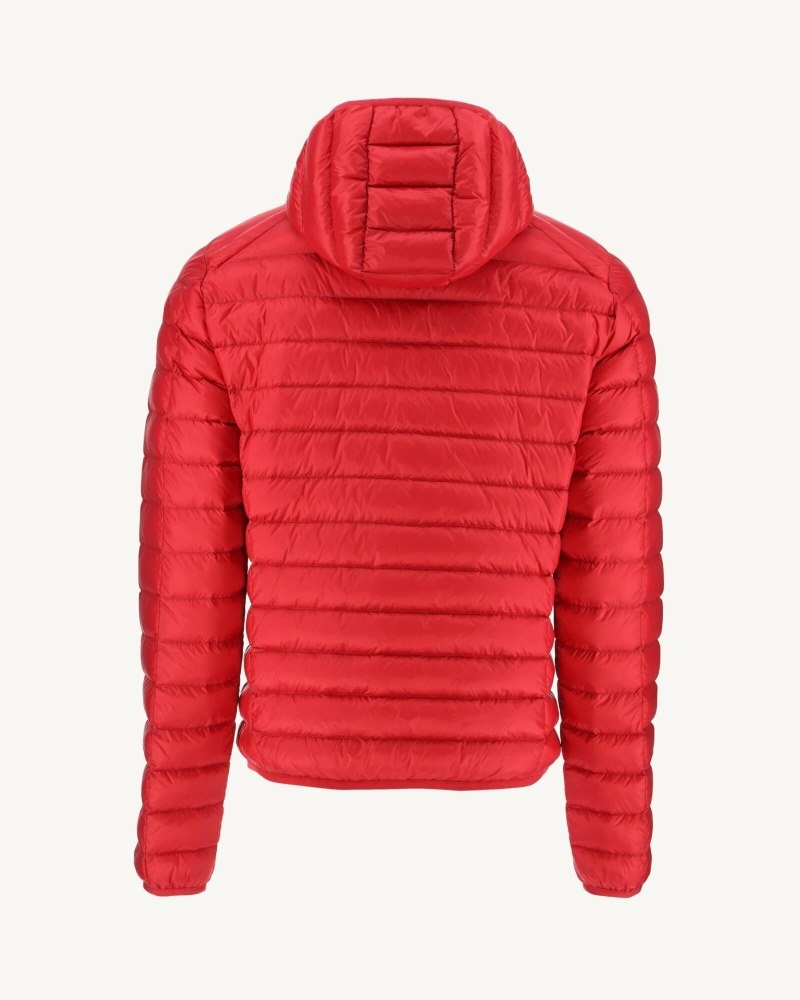 Red JOTT Nico Light Hooded Men's Puffer Jackets | HBQ-2399