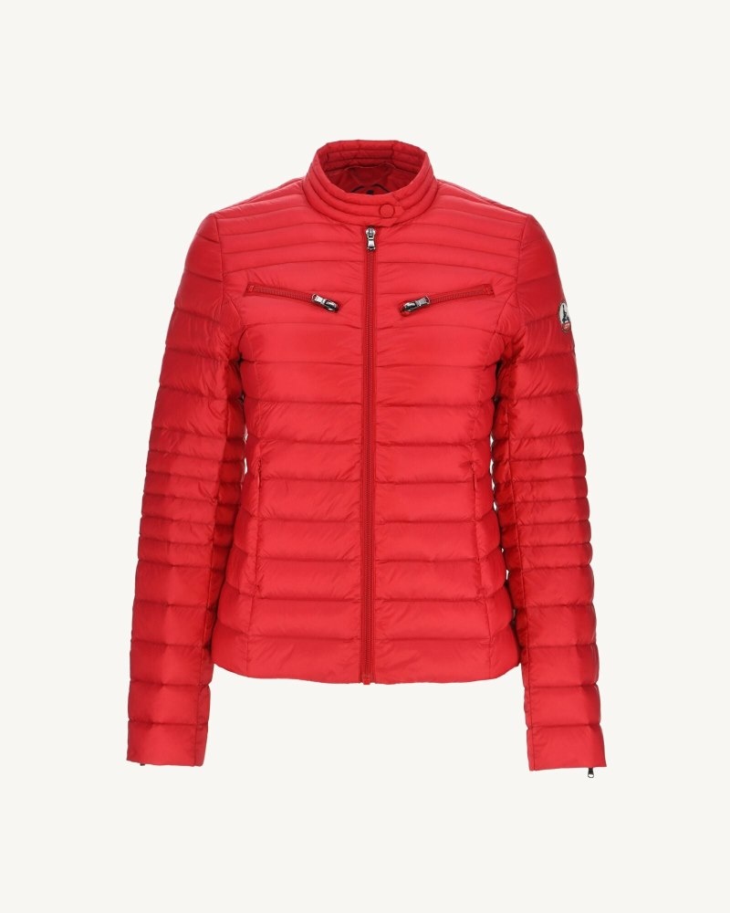 Red JOTT Nina Lightweight Women's Padded Jackets | PNK-4782