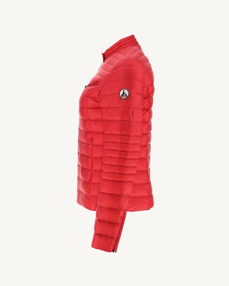 Red JOTT Nina Lightweight Women's Padded Jackets | PNK-4782