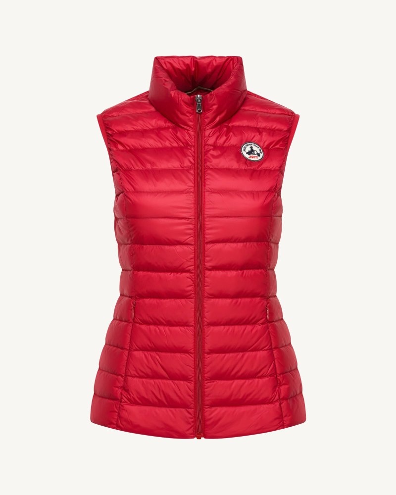 Red JOTT Seda Light Sleeveless Women's Padded Jackets | UWY-2387