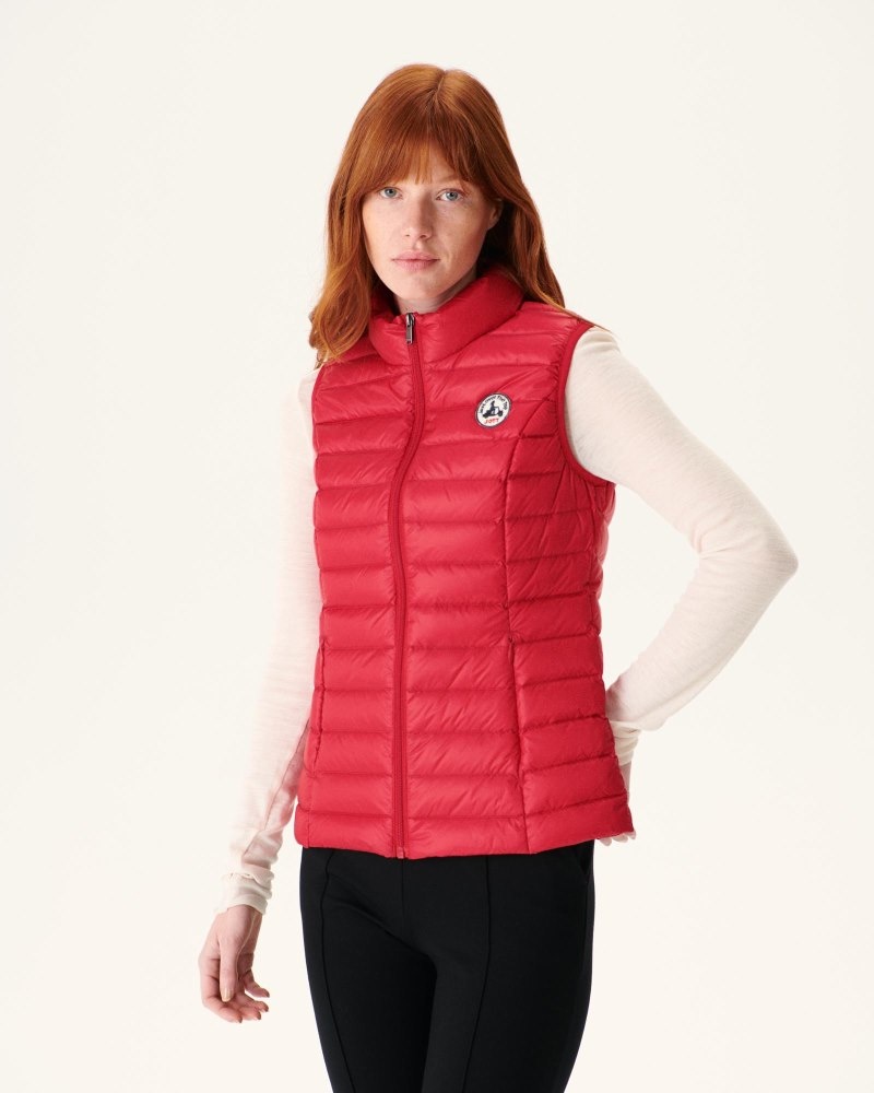 Red JOTT Seda Light Sleeveless Women\'s Padded Jackets | UWY-2387