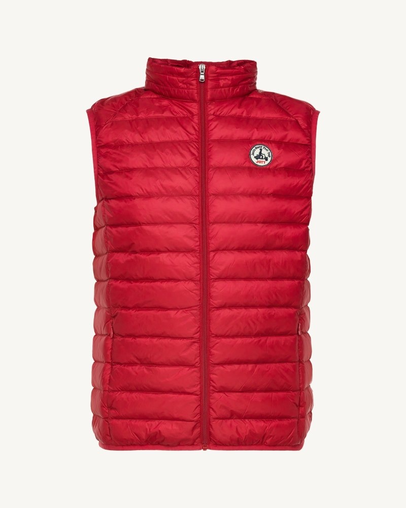 Red JOTT Tom Sleeveless Men's Down Jackets | FNY-9069