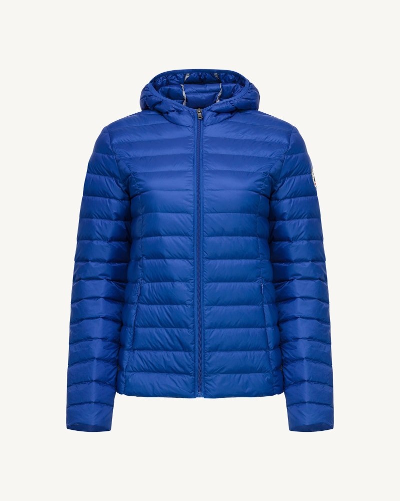 Royal Blue JOTT Cloe Lightweight Hooded Women's Down Jackets | TWT-0895