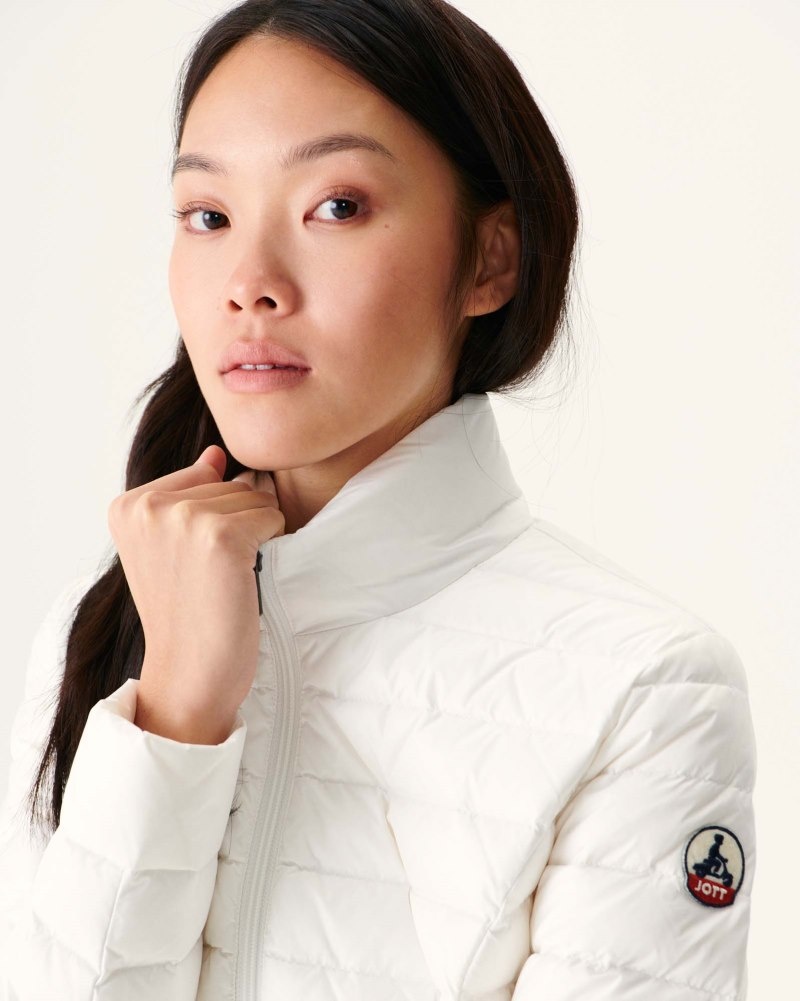 White JOTT Blanc Cha Lightweight Women's Padded Jackets | ABG-6851