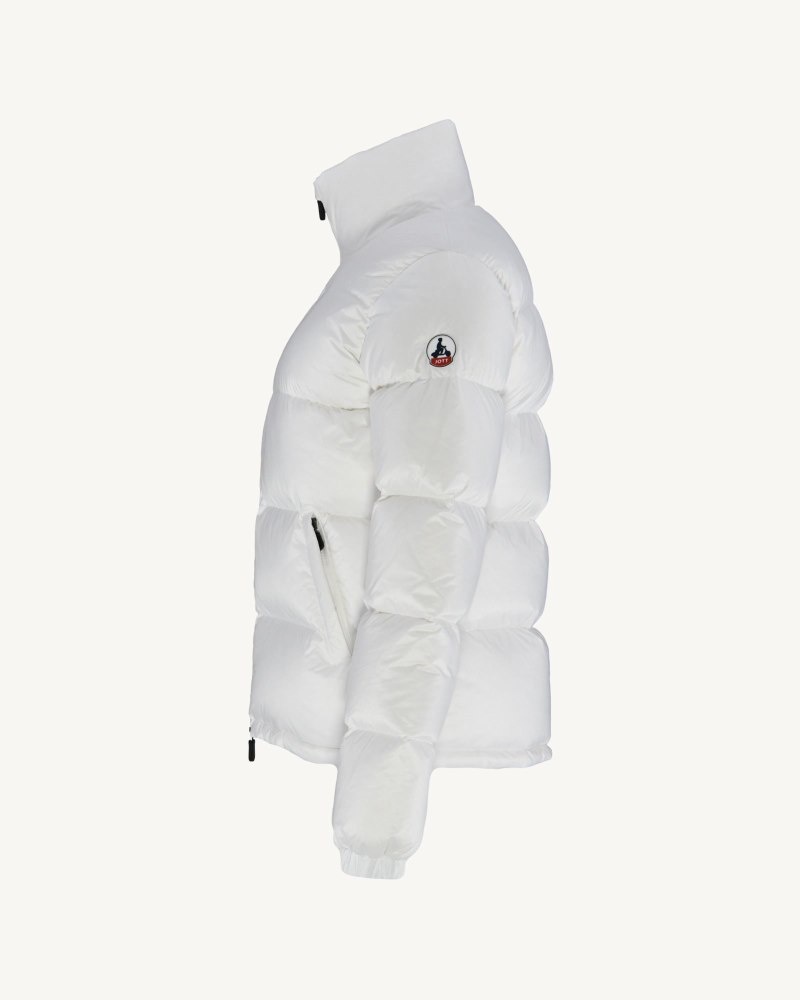 White JOTT Cardiff Great Cold Quilted Women's Down Jackets | EIO-4616