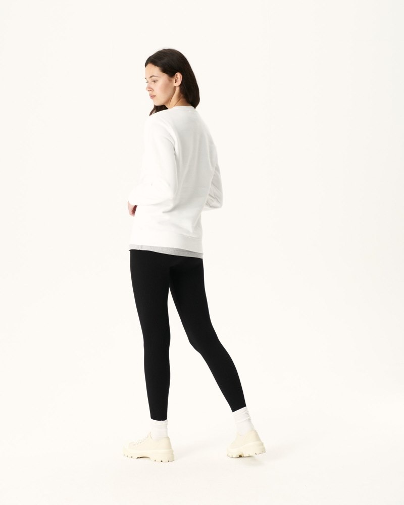 White JOTT Elvas Organic Cotton Women's Sweatshirts | CGV-8125