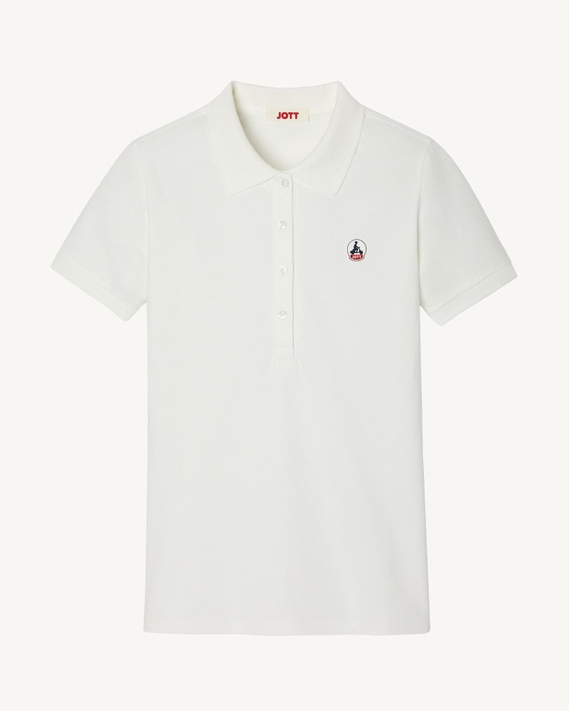 White JOTT Franca Women's Polo Shirts | ACC-5706