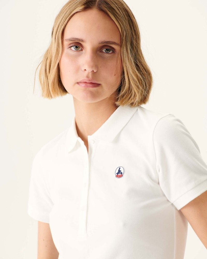 White JOTT Franca Women's Polo Shirts | ACC-5706