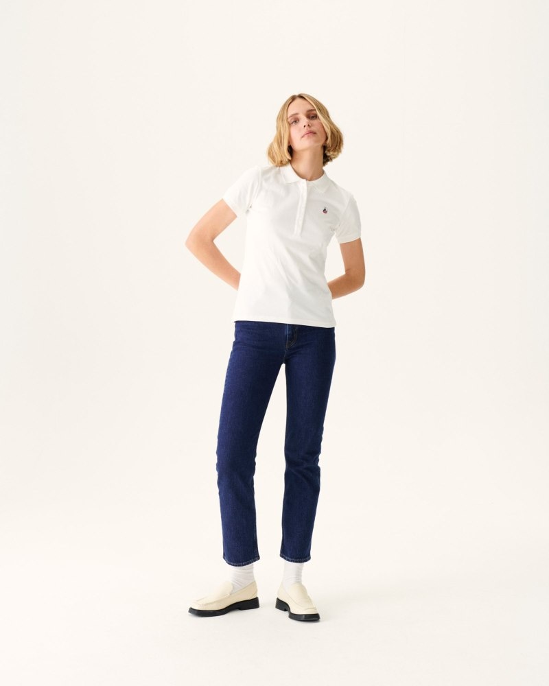 White JOTT Franca Women's Polo Shirts | ACC-5706