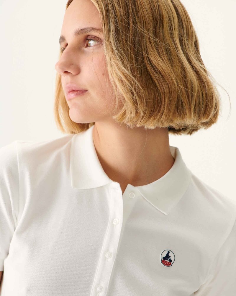 White JOTT Franca Women's Polo Shirts | ACC-5706