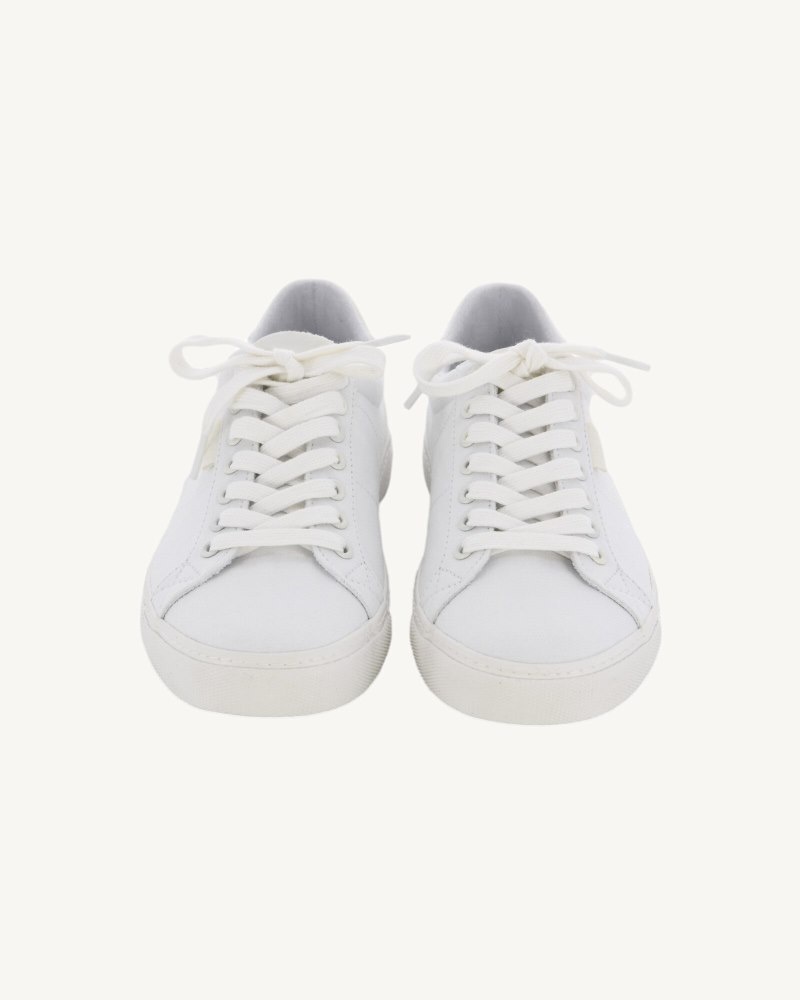 White JOTT Horizon Canvas Men's Trainers | BCT-0702