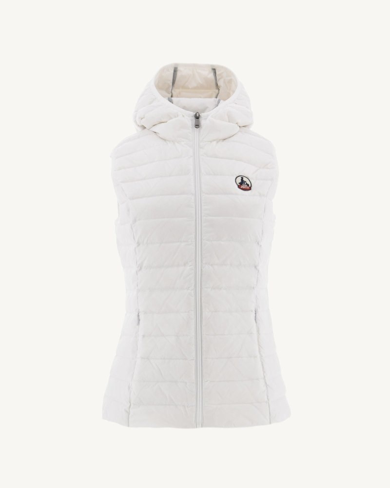 White JOTT Mali Light Sleeveless Women's Padded Jackets | HZR-5079