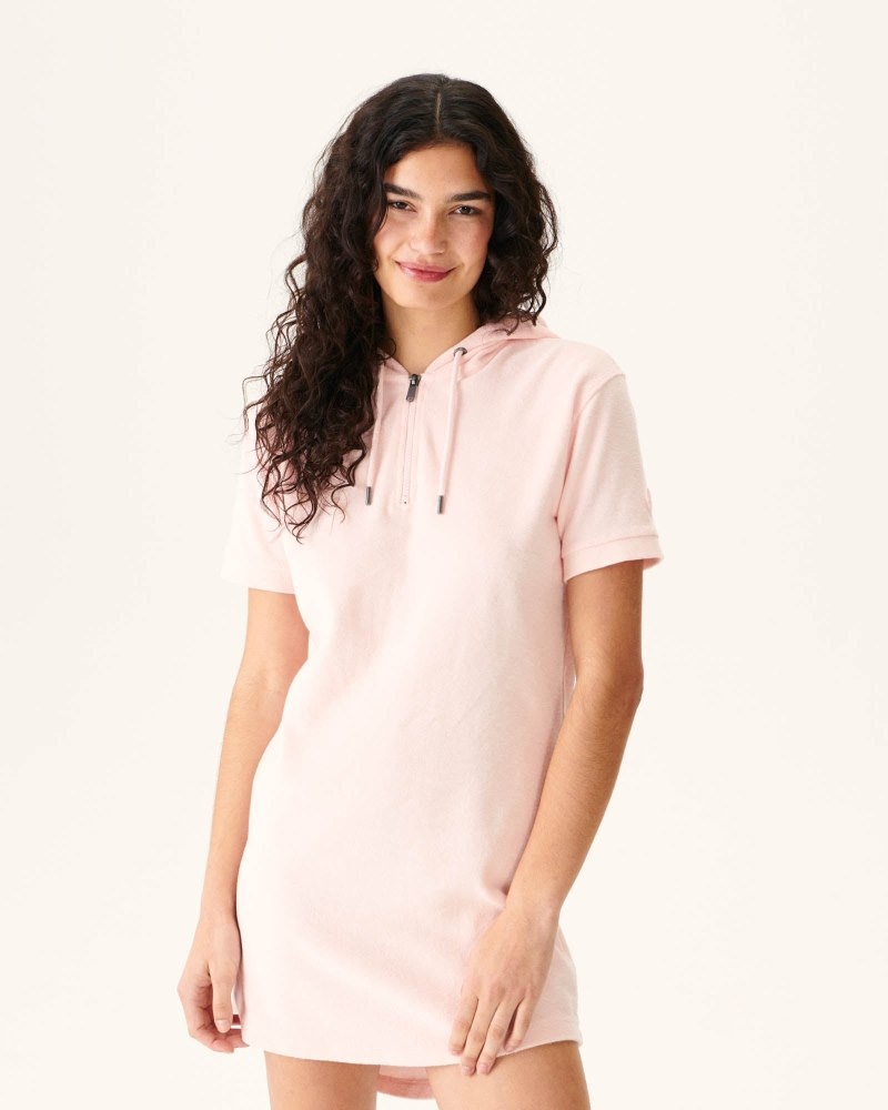 White JOTT Meg Light Pink Toweling Women\'s Dress | NQR-8699